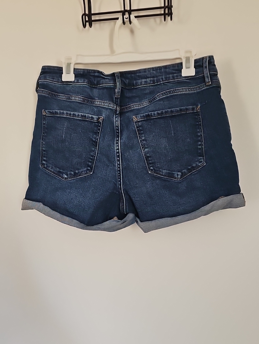 a.n.a Dark Indigo Rolled Cuff Denim Shorts